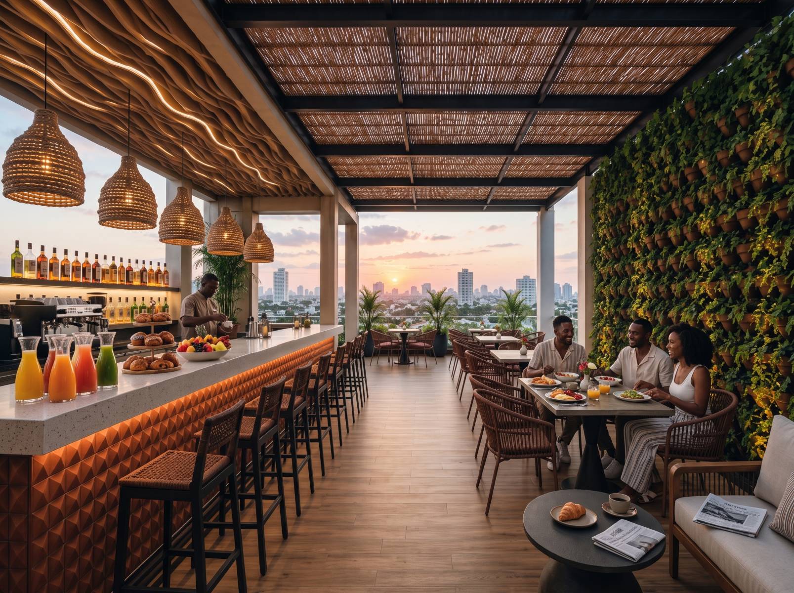 Rooftop bar in Yaas Dakar Republique